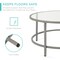Best Choice Products 36in Round Tempered Glass Coffee Table for Home, Living Room, Dining Room